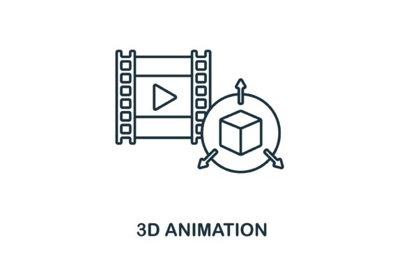 3D Animation Icon for Local Business Branding and Design Projects