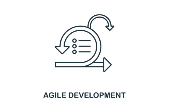 Agile Development Icon for Handmade Business Graphics
