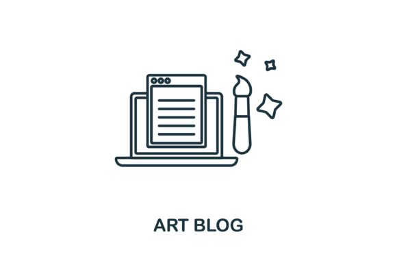 Art Blog Icon: A Modern Graphic Design Asset for Creative Branding