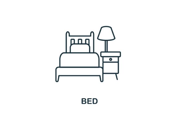 Bed Icon: A Simple Yet Effective Embroidery Design for Real Projects