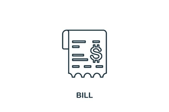 Bill Icon: A Graphic Design Asset for Local Business Branding