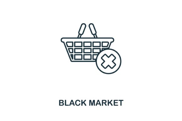 Black Market Icon: A Versatile Graphic Design Asset for Crafters
