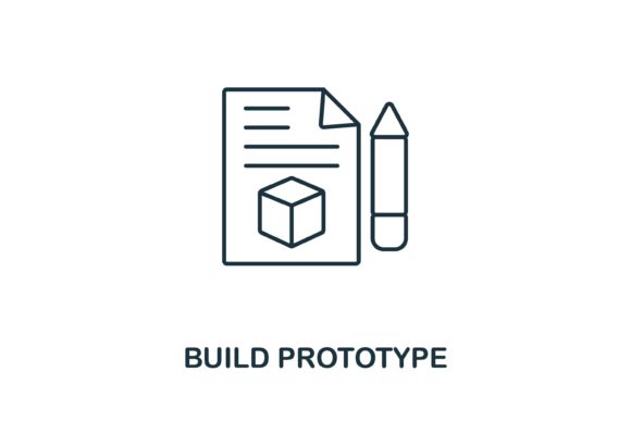 Build Prototype Icon: A Modern Graphic Design Asset for Local Business Branding