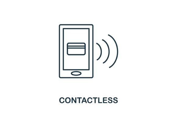 Contactless Icon: A Modern Graphic Design Asset for Local Business Branding