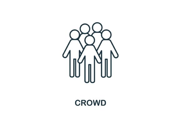 Crowd Icon: A Versatile Graphic Design Asset for Modern Branding