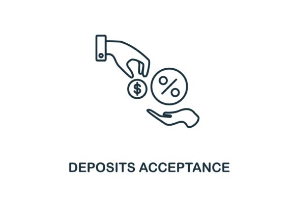 Deposits Acceptance Icon: A Versatile Graphic Design Asset for Modern Branding