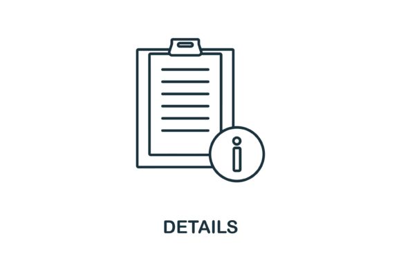 Details Icon: A Versatile Graphic for Embroidery Projects