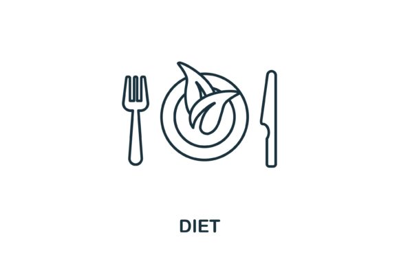 Diet Icon: A Versatile Graphic Design Asset for Local Business Branding