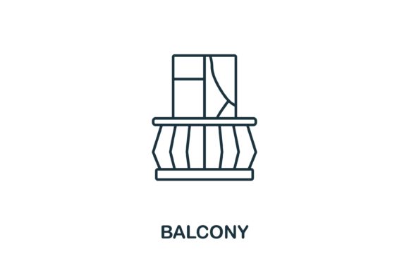 Enhancing Local Business Branding with the Balcony Icon Graphic Design Asset