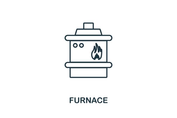 Furnace Icon: A Modern Graphic Design Asset for Editorial and Web Projects