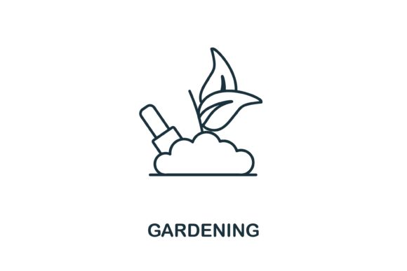 Gardening Icon: A Versatile Graphic Design Asset for Creative Projects