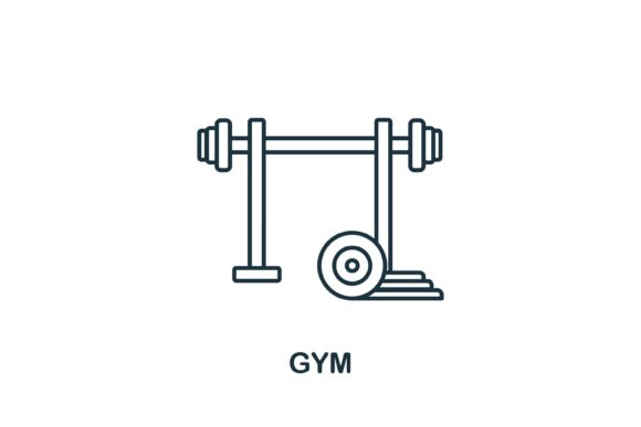 Gym Icon Graphics for Handmade Creations and Branding