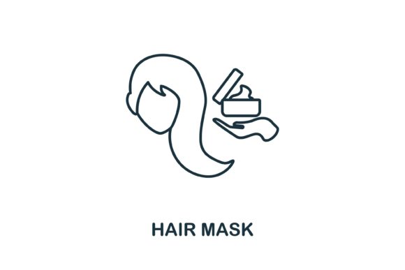 Hair Mask Icon: A Graphic Design Asset for Modern Website and Editorial Use
