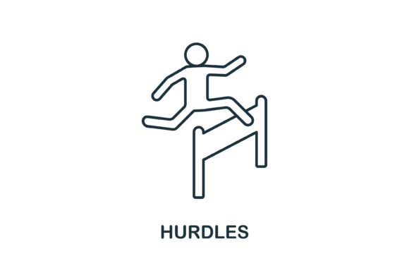 Hurdles Icon: A Modern Graphic Design Asset for Local Business Branding