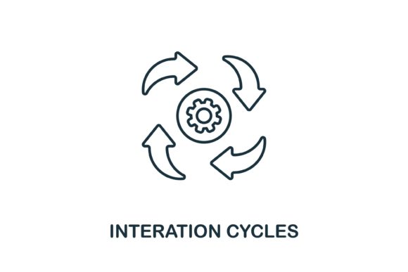 Interation Cycles Icon: A Graphic Design Asset for Modern Content Publishing