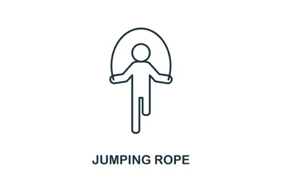 Jumping Rope Icon: A Versatile Graphic Design Asset for Local Business Branding