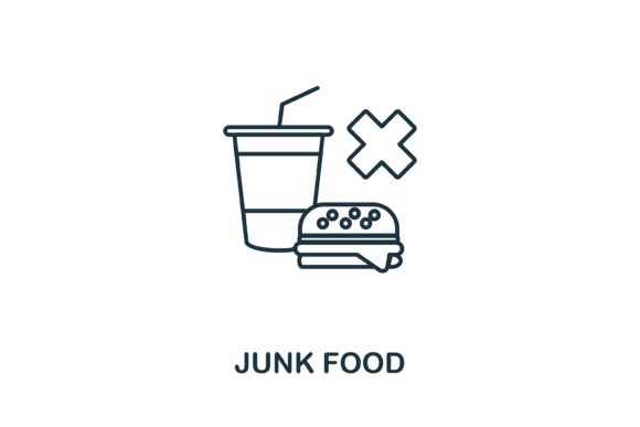 Junk Food Icon: A Versatile Graphic Design Asset for Creative Branding