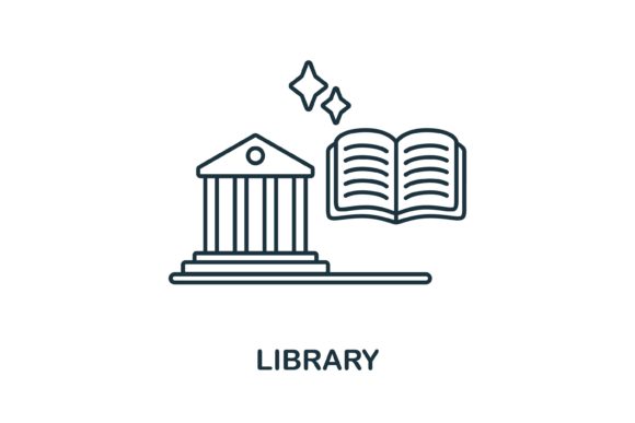 Library Icon: A Versatile Graphic Design Asset for Modern Visual Projects