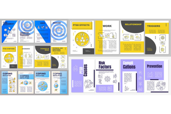 Life with PTSD Banner Set: A Modern Graphic Template for Mental Health Content