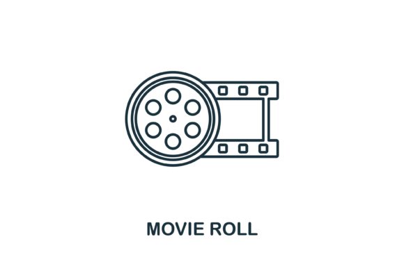 Movie Roll Icon: A Versatile Graphic Design Asset for Creative Projects