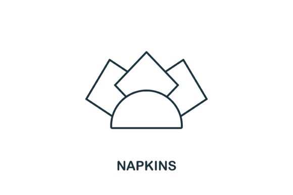 Napkins Icon: A Versatile Graphic Design Asset for Restaurant and Lifestyle Projects