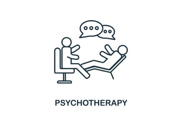 Psychotherapy Icon: A Graphic Design Asset for Modern Content Publishing
