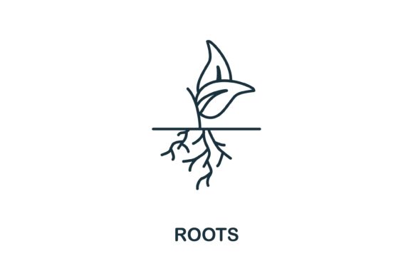 Roots Icon: A Versatile Graphic Design Asset for Modern Branding