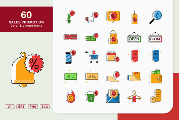 Sales Promotion Icon Set: A Powerful Graphic Design Asset for Modern Marketing