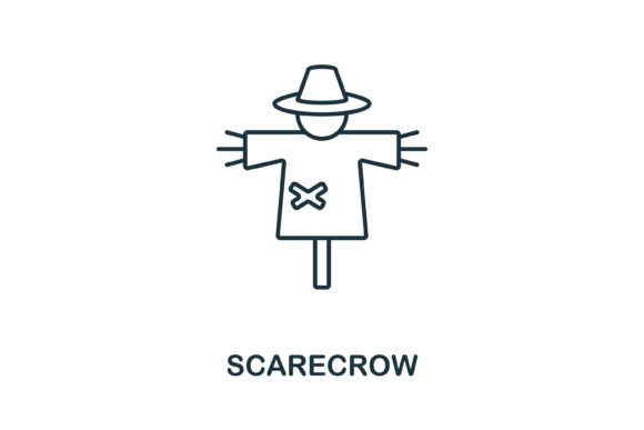 Scarecrow Icon: A Versatile Graphic Design Asset for Creative Branding
