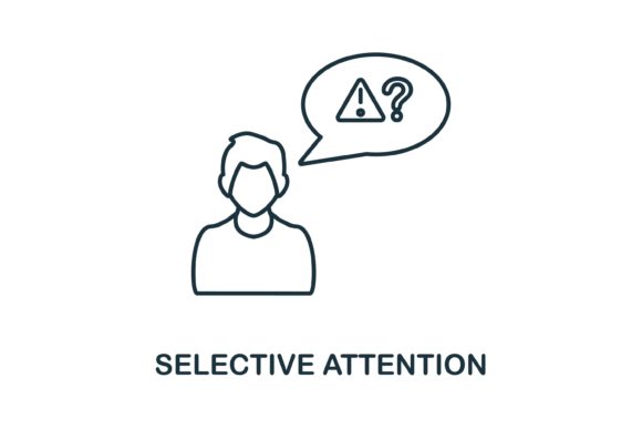 Selective Attention Icon: A Versatile Graphic for Crafters and Handmade Businesses