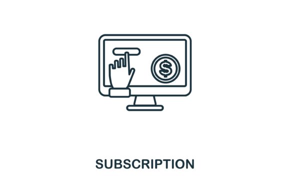 Subscription Icon: A Modern Graphic Design Asset for Creative Projects