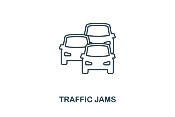 Traffic Jams Icon – A Practical Graphic Design Asset for Digital Sellers