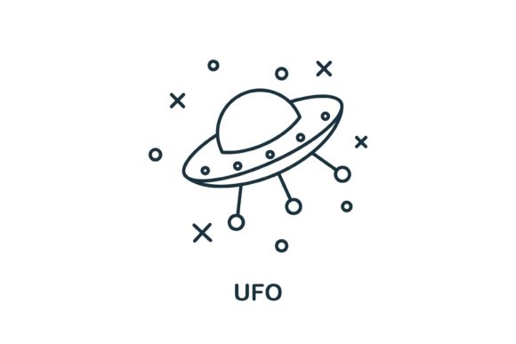 Ufo Icon Graphics for Real Crafting Projects