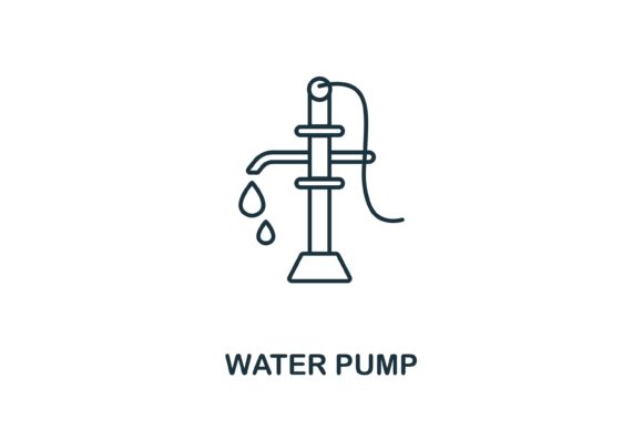 Water Pump Icon: A Versatile Graphic Design Asset for Modern Branding