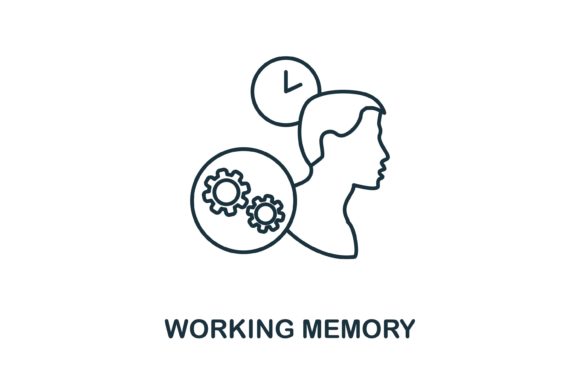 Working Memory Icon: A Versatile Graphic Design Asset for Digital Sellers